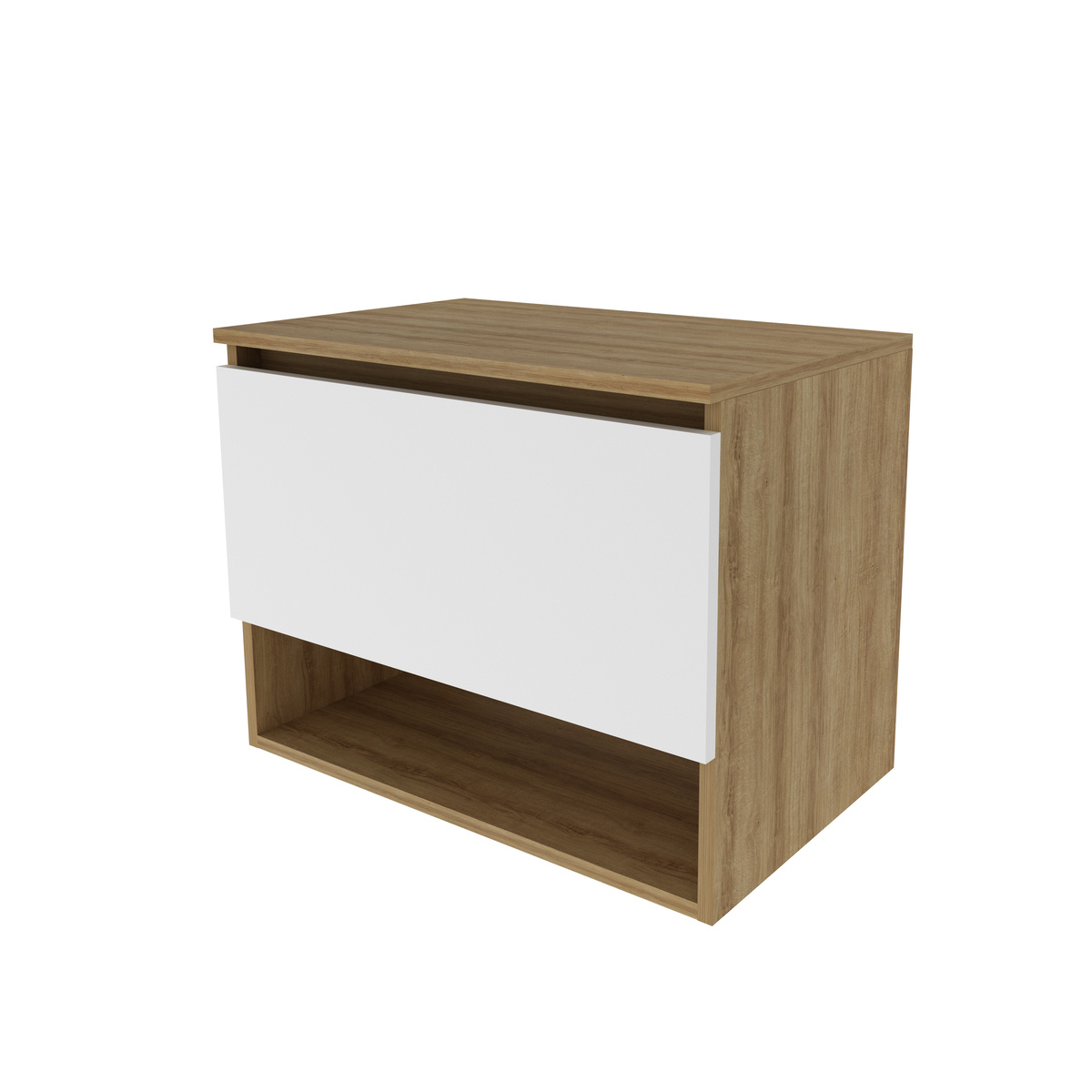 Ver imagem 6 de Gabinete Banheiro 1 Porta 60cm Suspenso Multimóveis CR10086 Amêndoa/Branco