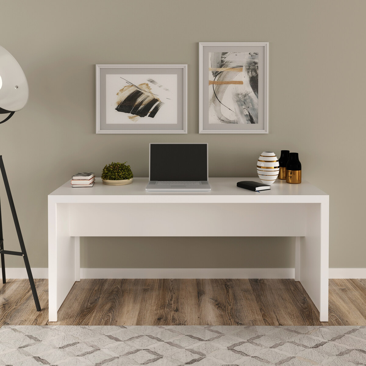 Ver imagem 1 de Escrivaninha/Mesa Escritório Multimóveis CR25019 Branca