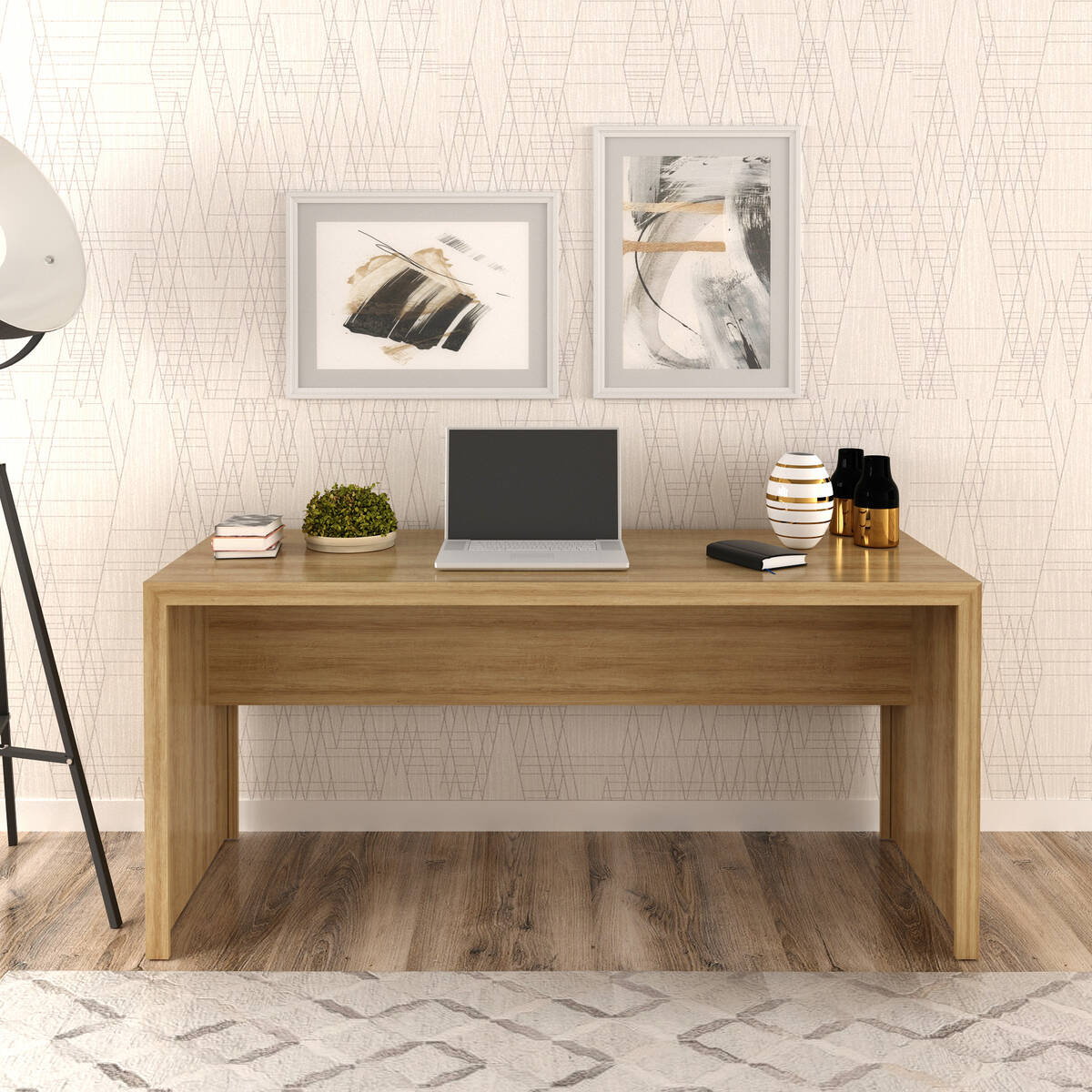 Ver imagem 1 de Escrivaninha/Mesa Escritório Multimóveis CR25019 Amendoa