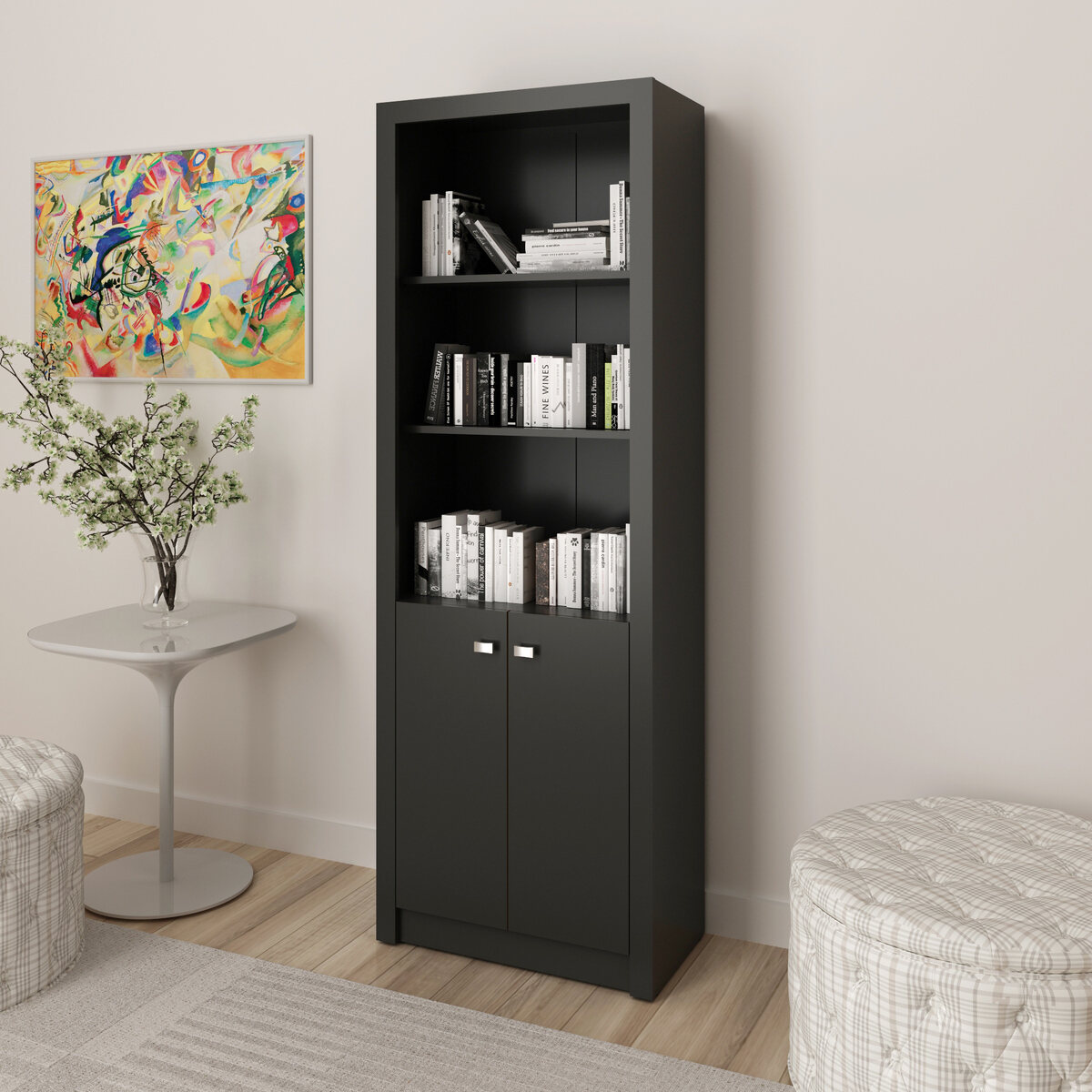 Ver imagem 1 de Armário Escritório com 2 Portas Multimóveis CR25020 Preto