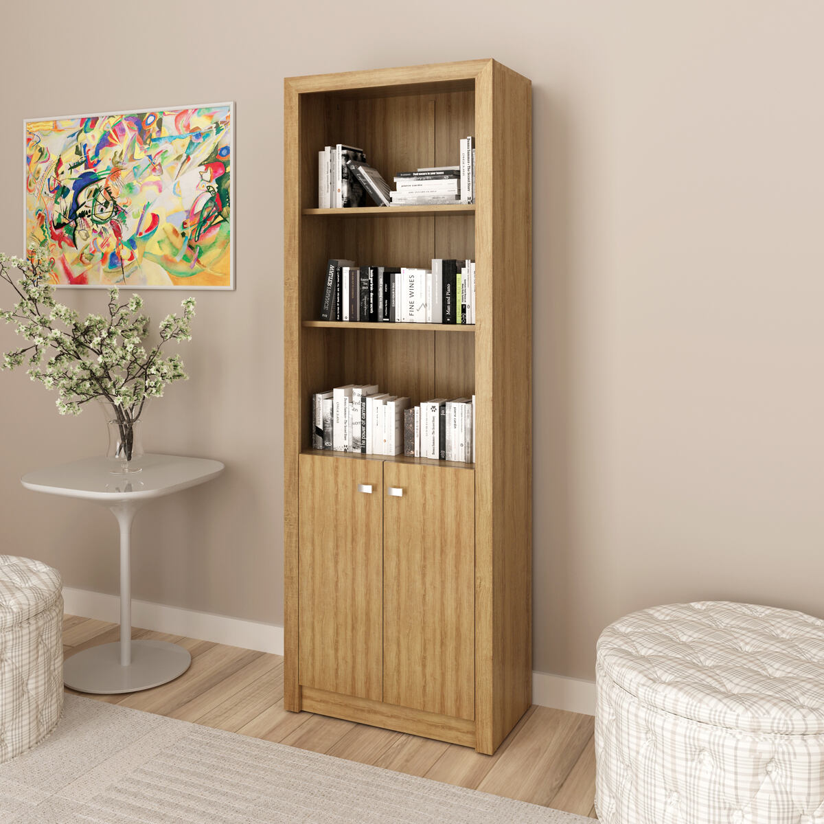 Armário Escritório com 2 Portas Multimóveis CR25020 Amendoa
