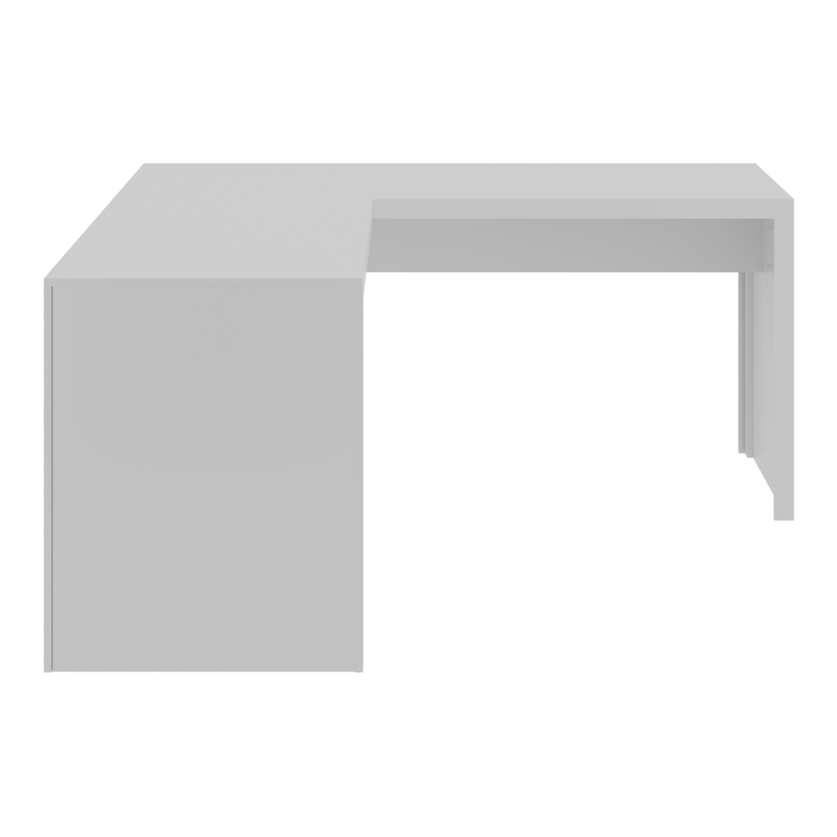 Ver imagem 5 de Escrivaninha/Mesa Escritório de Canto Multimóveis CR25024 Branca