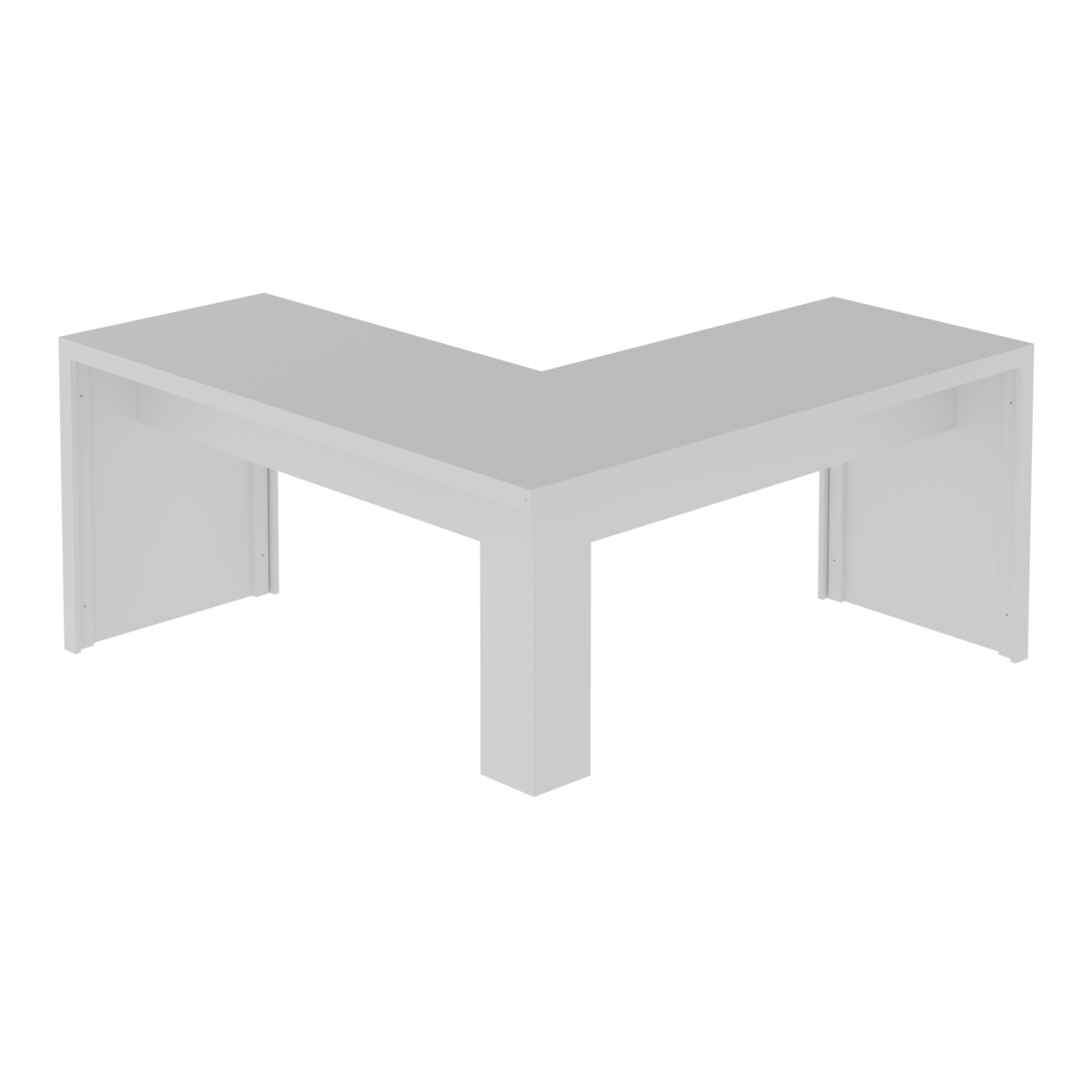 Ver imagem 4 de Escrivaninha/Mesa Escritório de Canto Multimóveis CR25024 Branca