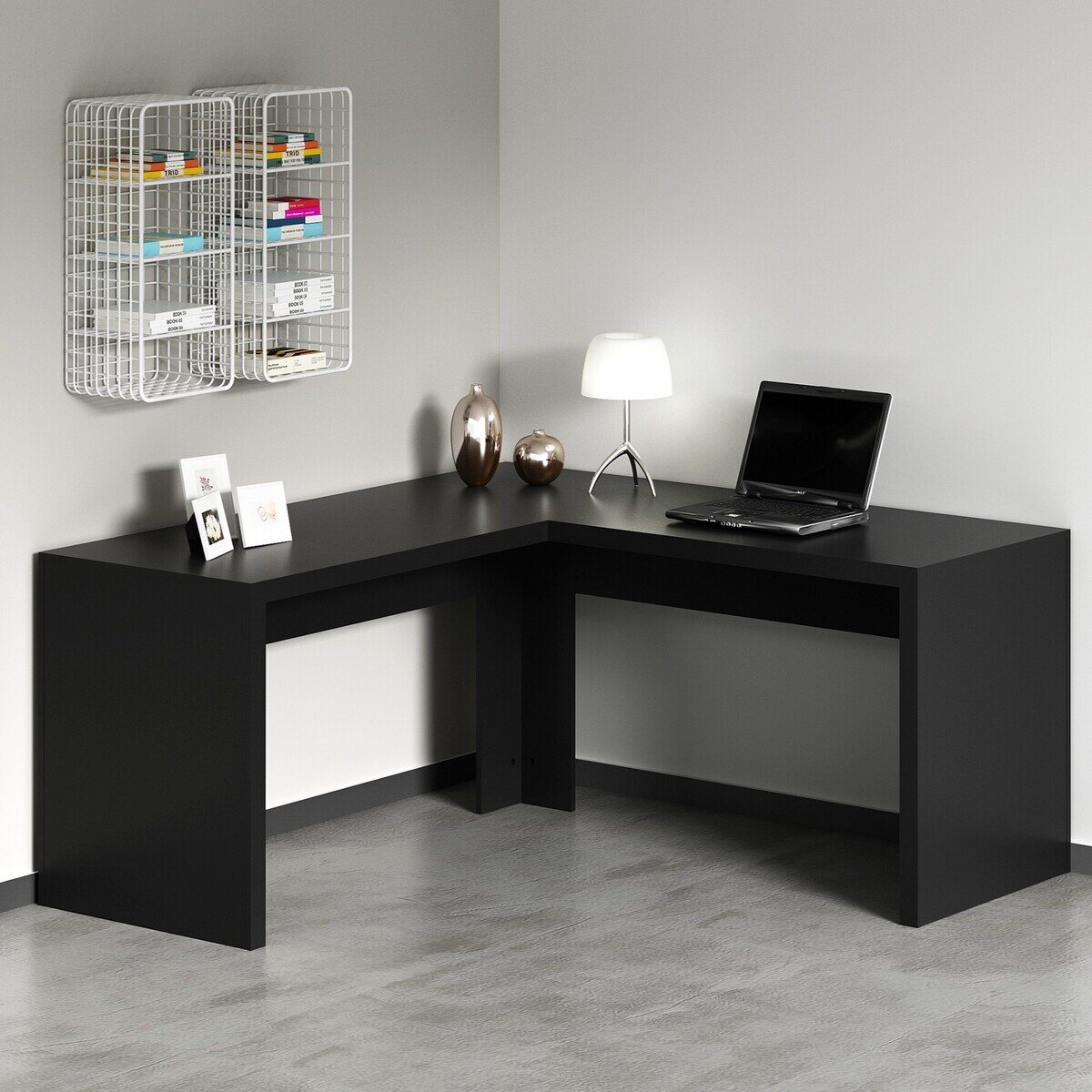 Ver imagem 1 de Escrivaninha/mesa Escritório de Canto Multimóveis Cr25024 Preto