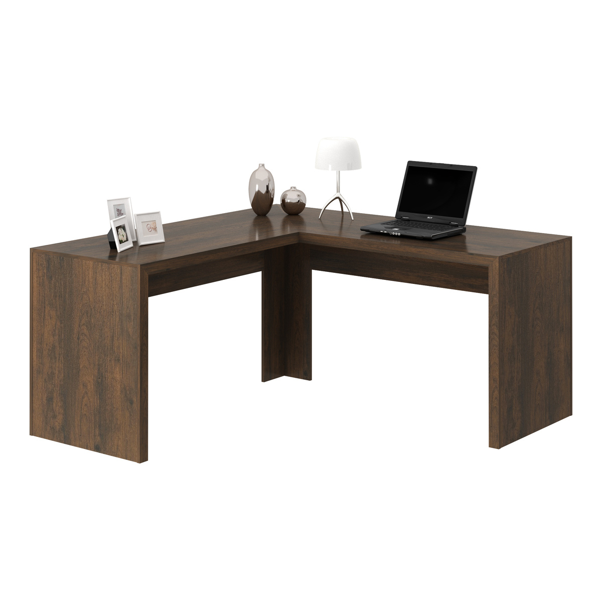 Ver imagem 2 de Escrivaninha/Mesa Escritório de Canto Multimóveis CR25024 Rustica