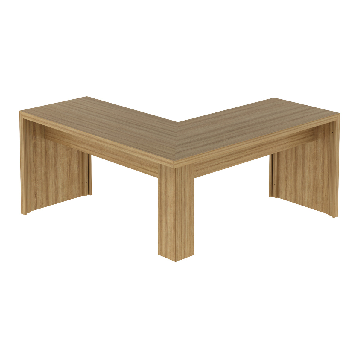 Ver imagem 4 de Escrivaninha/Mesa Escritório de Canto Multimóveis CR25024 Amendoa