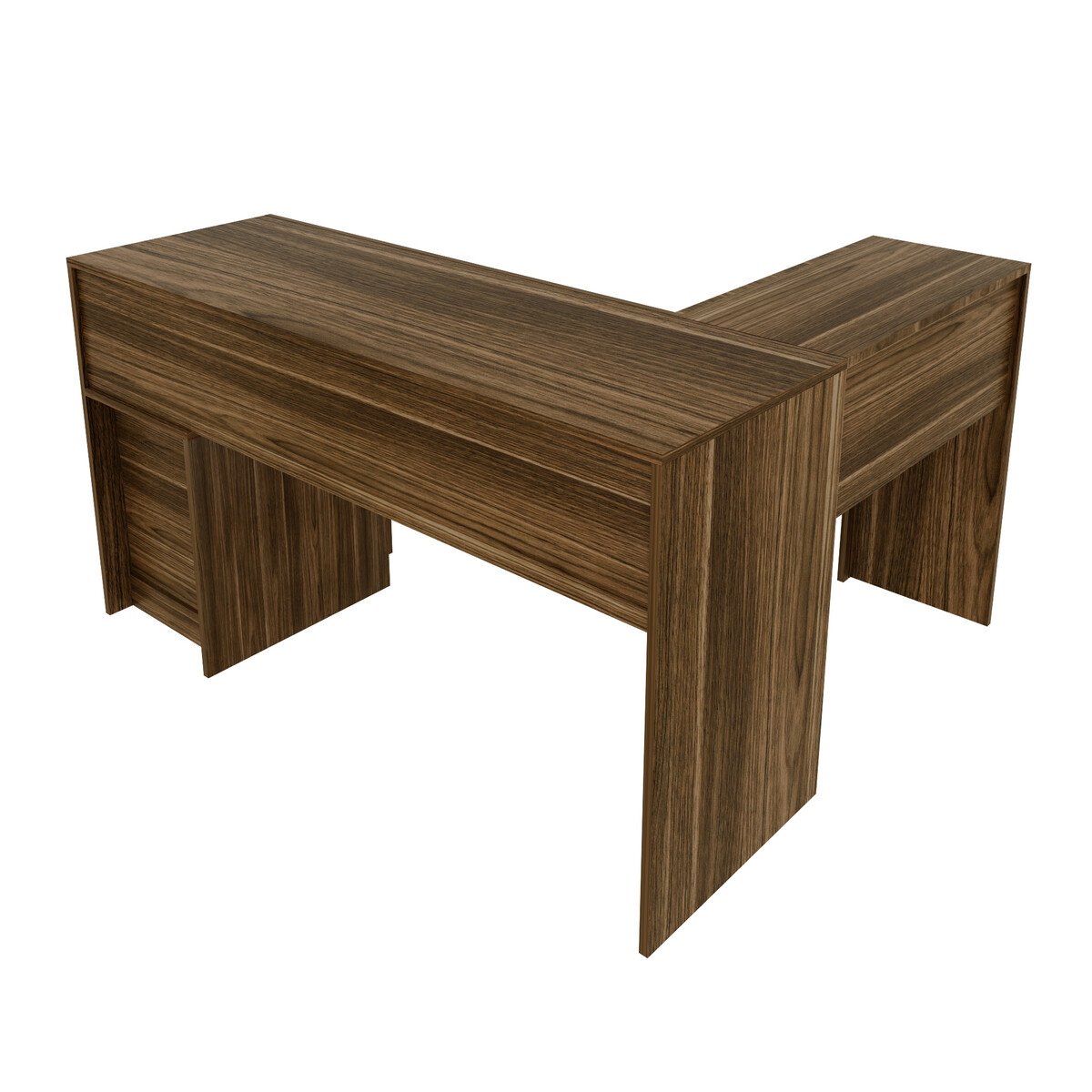Ver imagem 4 de Escrivaninha/Mesa Escritório de Canto com 2 gavetas Multimóveis CR25032 Nogal
