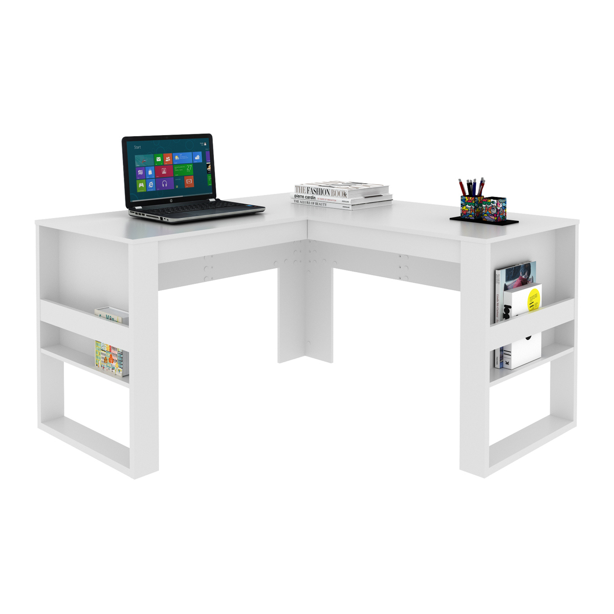 Ver imagem 3 de Mesa Escritório de Canto Multimóveis CR25042 Branca