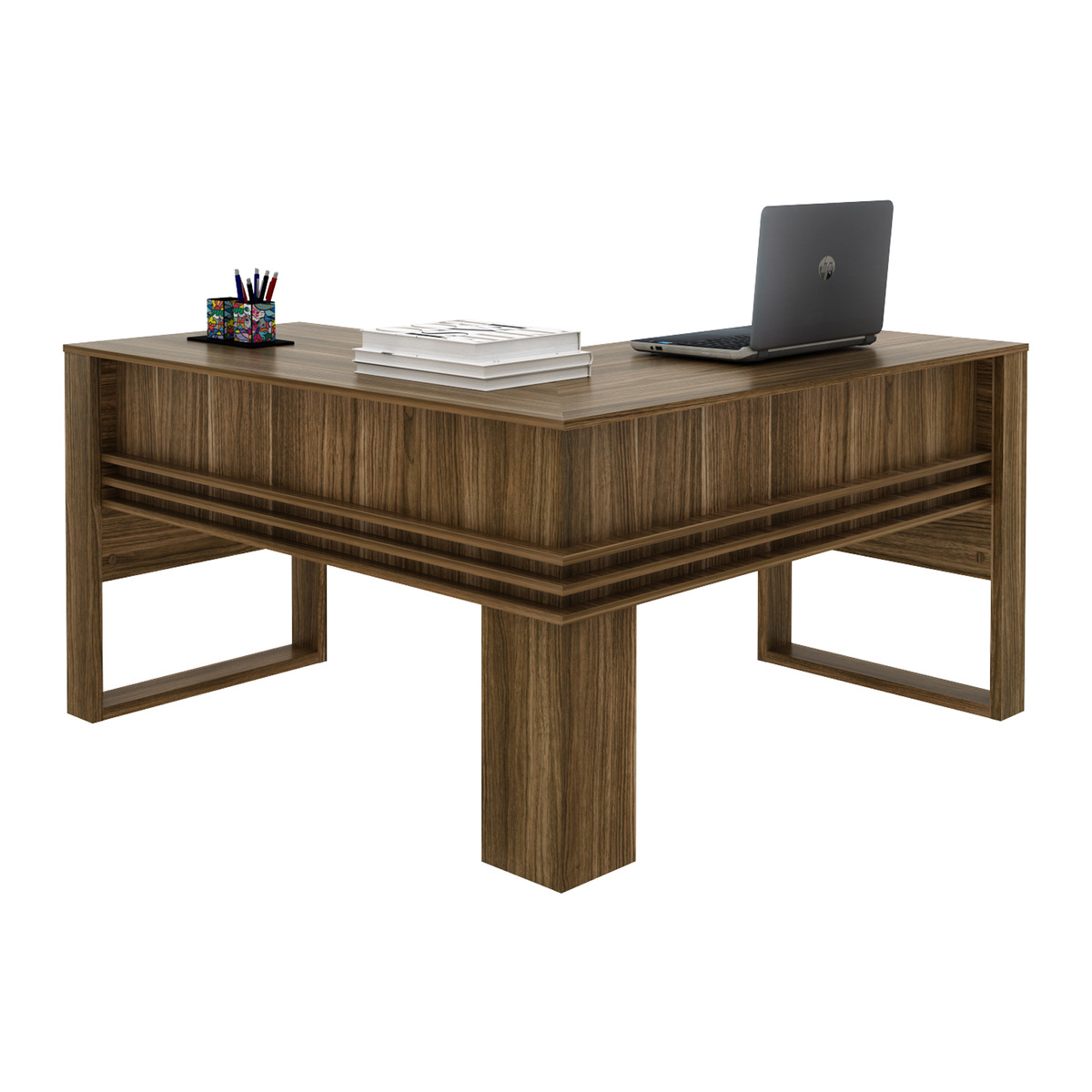 Ver imagem 5 de Mesa Escritório de Canto Multimóveis CR25042 Nogal