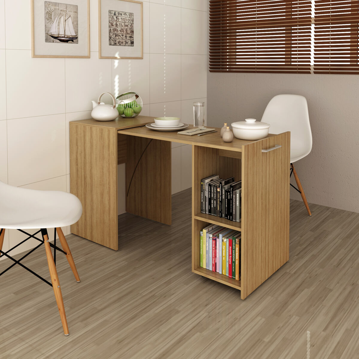 Escrivaninha Articulável Multimóveis CR25065 Amendoa - 1