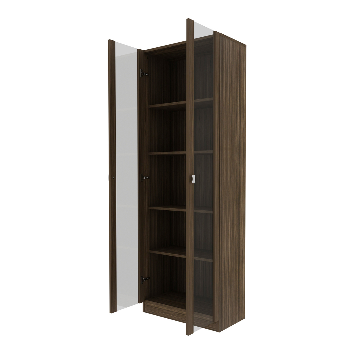 Ver imagem 4 de Armário Estante com 2 Portas de Vidro Multimóveis CR25069 Nogal