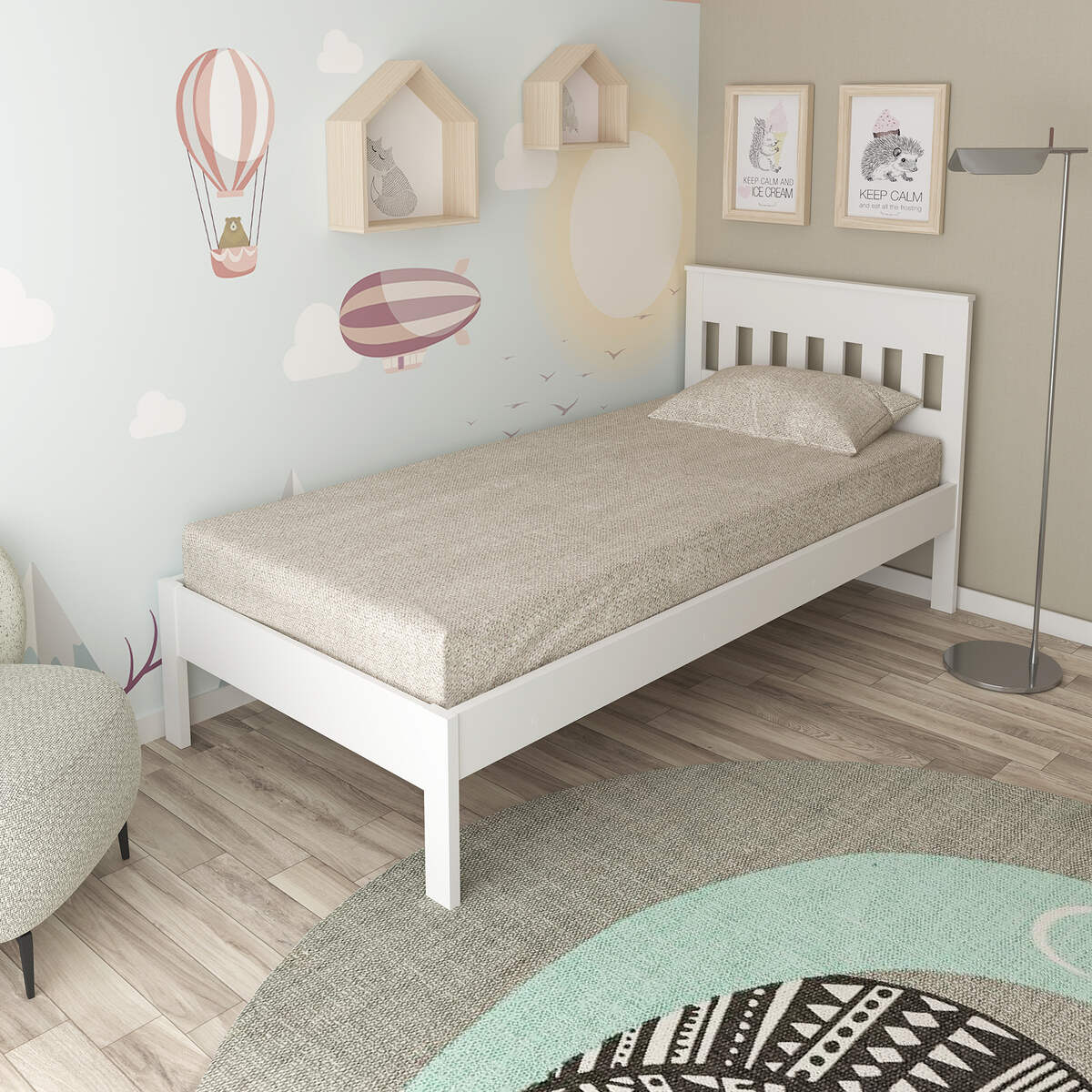 Ver imagem 2 de Cama de Solteiro para Colchão 88 x 188 cm Multimóveis CR35010