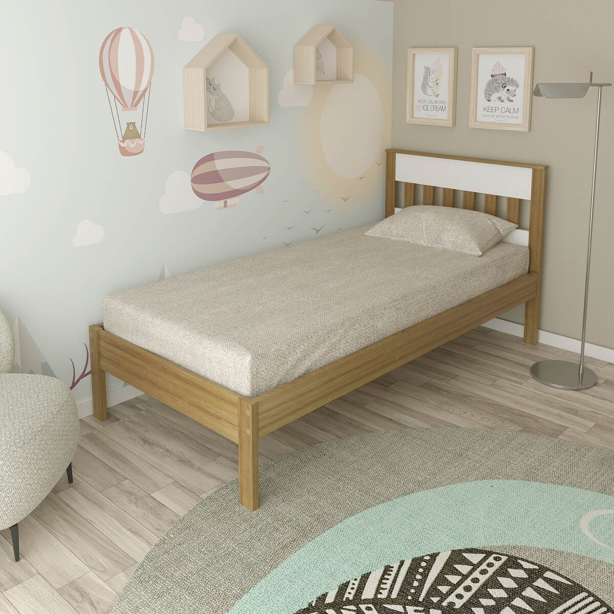 Ver imagem 4 de Cama de Solteiro para Colchão 88 x 188 cm Multimóveis CR35010