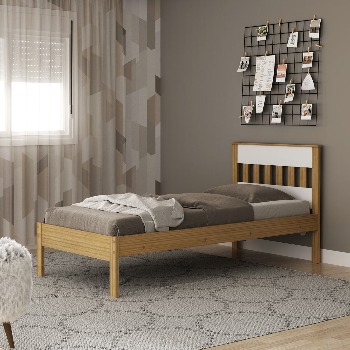 Ver imagem 1 de Cama de Solteiro para Colchão 88 x 188 cm Multimóveis CR35010