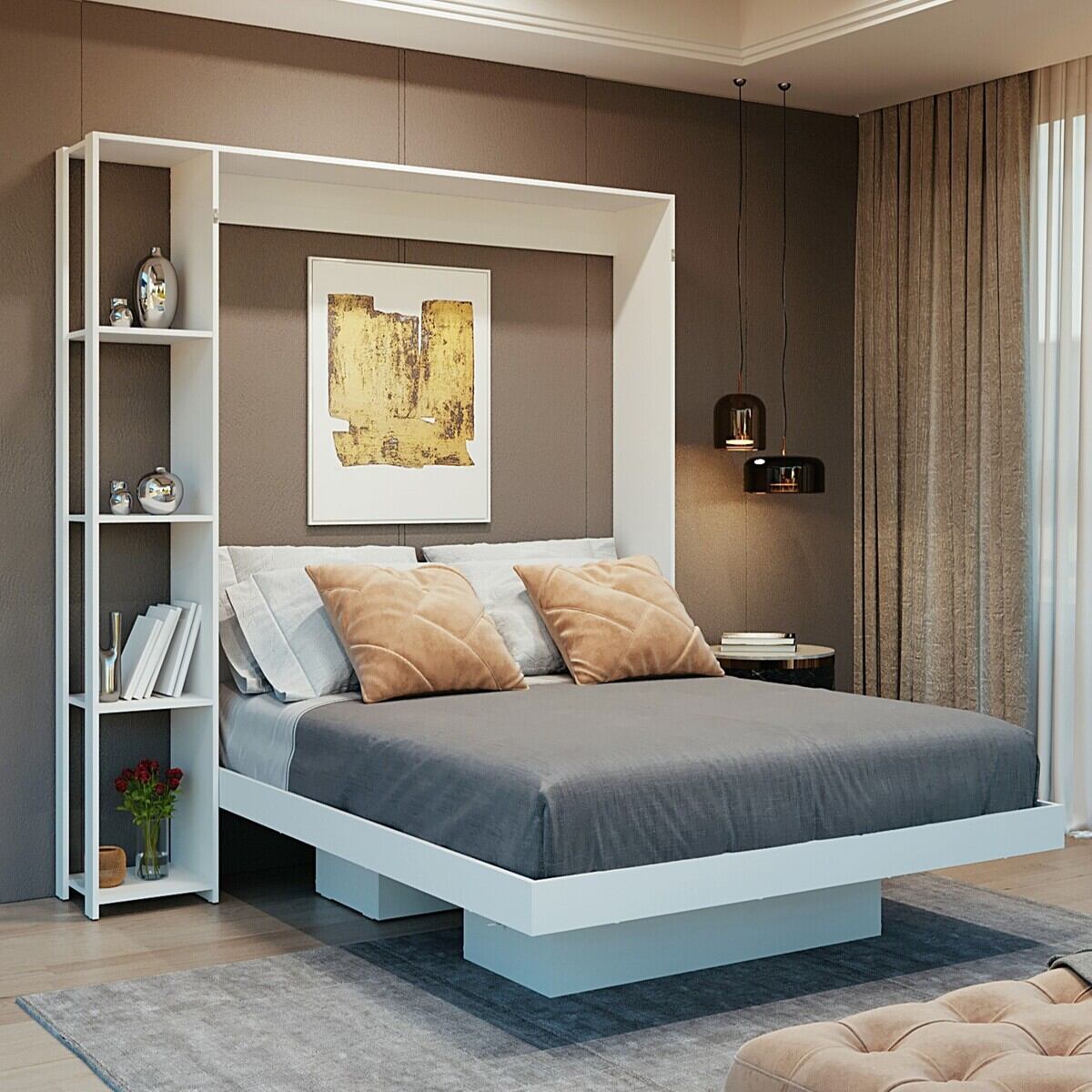 Ver imagem 1 de Cama Articulada Casal para Colchão 138 x 188 cm Multimóveis CR35034 Branca