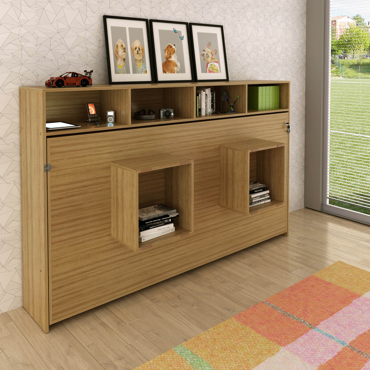 Ver imagem 2 de Cama Articulada Casal para Colchão 138 x 188 cm Multimóveis CR35036 Amendoa