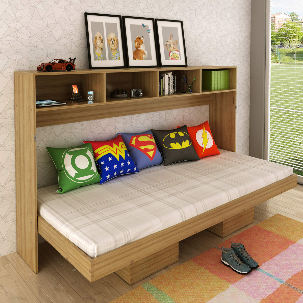 Ver imagem 1 de Cama Articulada Casal para Colchão 138 x 188 cm Multimóveis CR35036 Amendoa