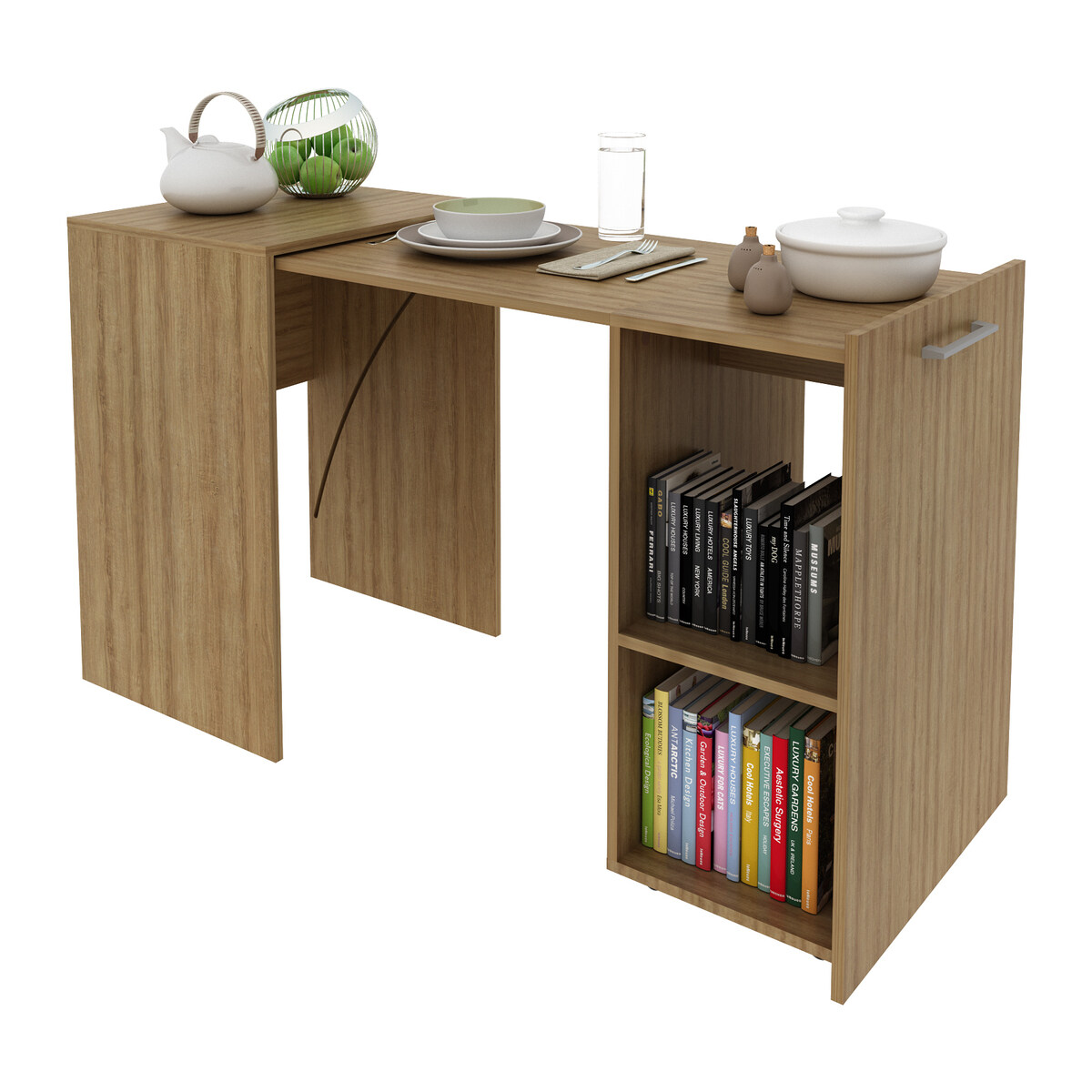 Ver imagem 3 de Escrivaninha Articulável Multimóveis VCR25065 Amêndoa