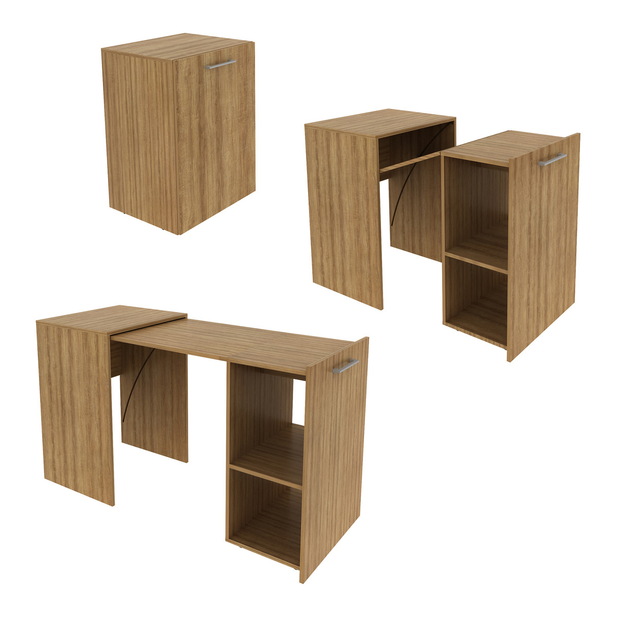 Ver imagem 7 de Escrivaninha Articulável Multimóveis VCR25065 Amêndoa